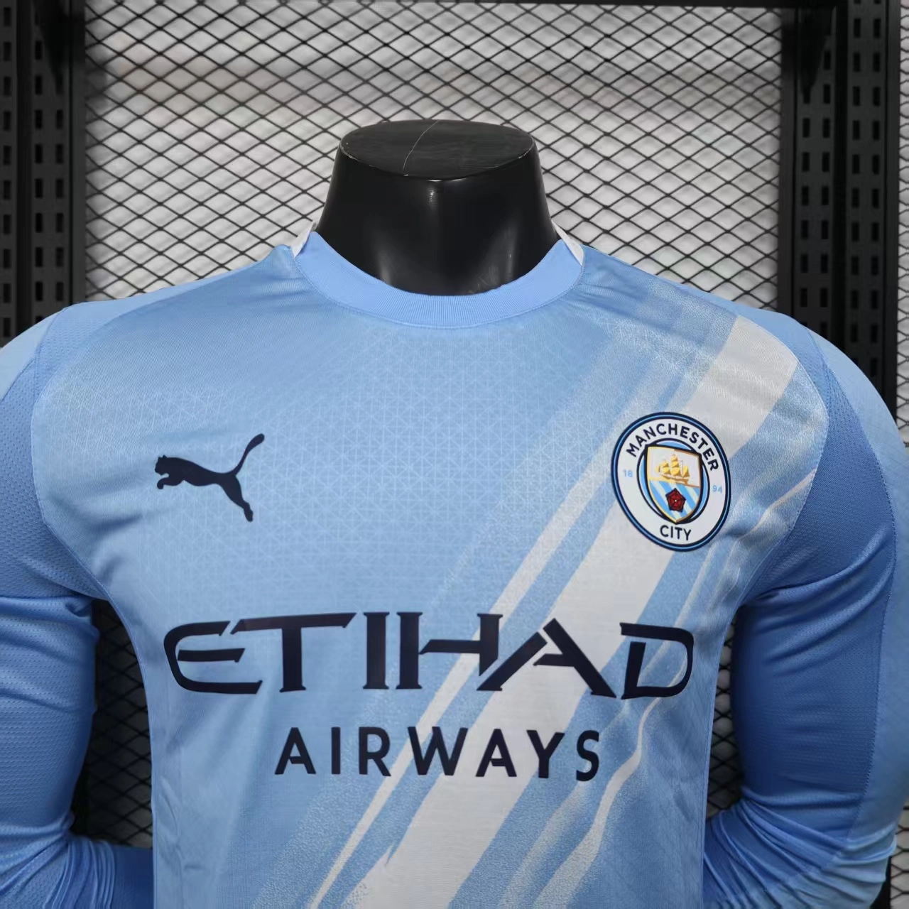 Manchester City Soccer Shirt Home Shirt player version Long Sleeve  2025-26