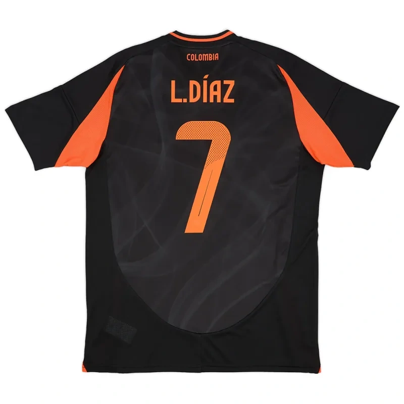 Colombia Nation Away James #10 L.Díaz #7 Football Jersey Copa America 2024