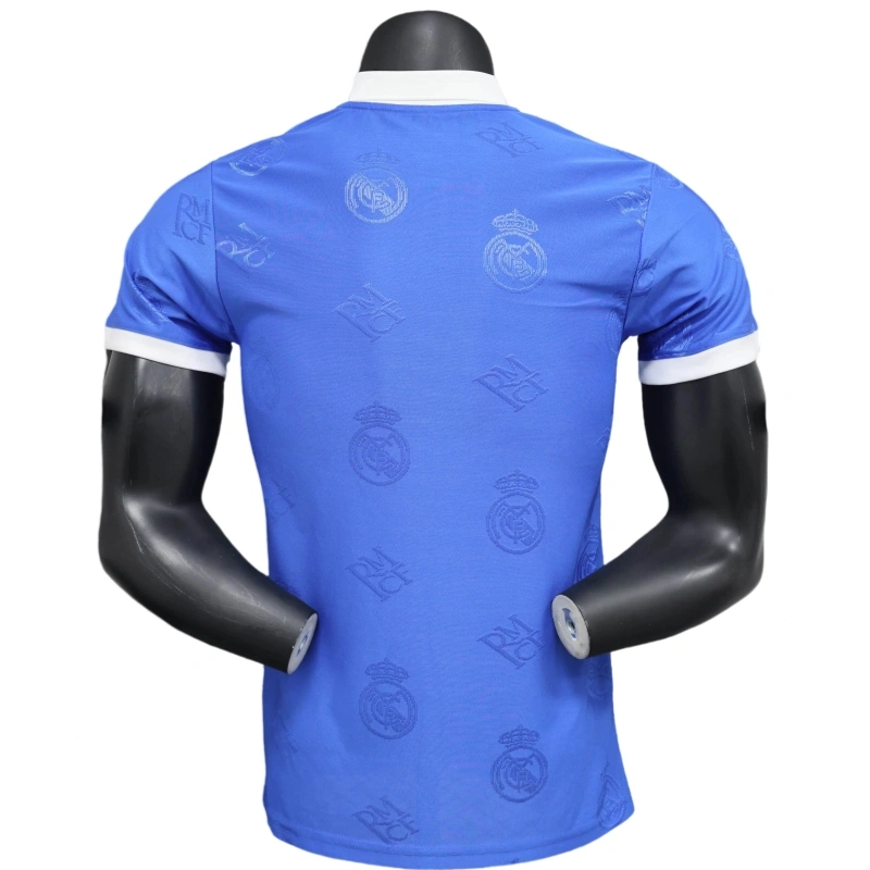 2025-26 Real Madrid Men's Polo Shirt Biue