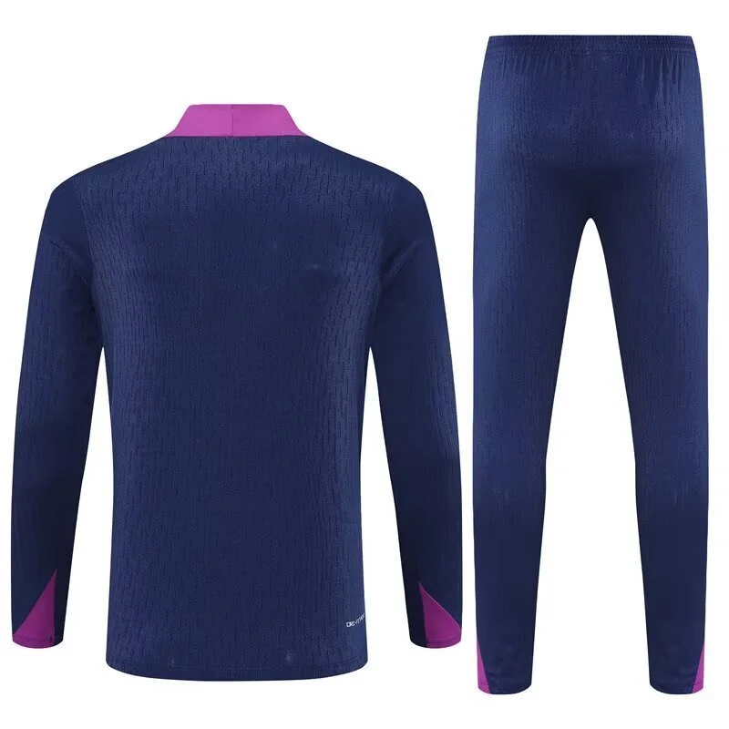 25-26 Barcelona Navy Training Kits Long Football Track suits