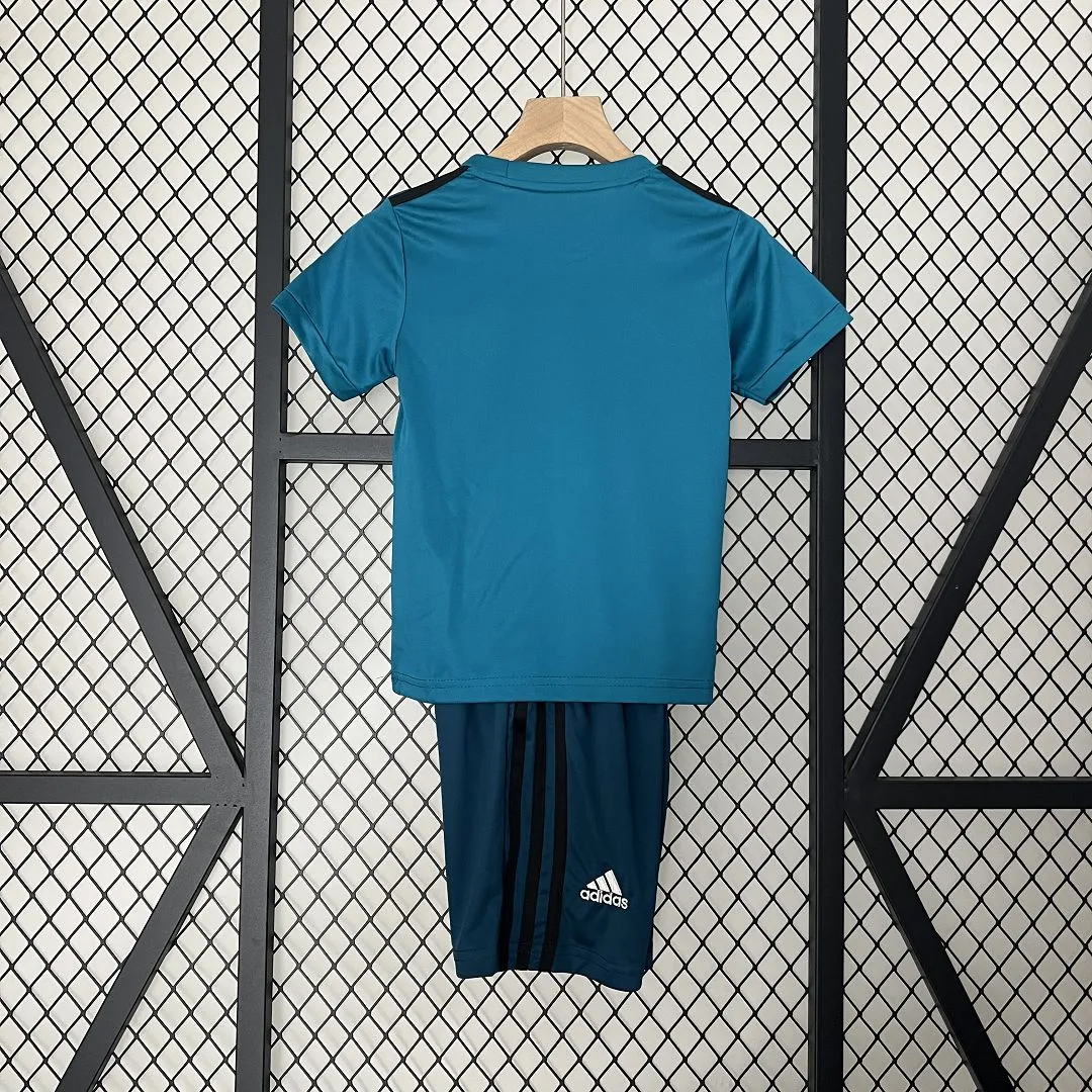 Real Madrid 17-18 Third Away Retro Kids Kit Soccer Jersey