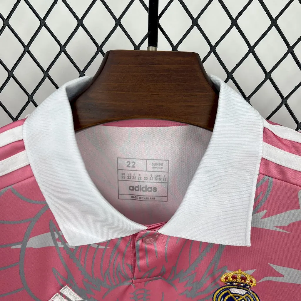 23-24 Real Madrid Pink Dragon Fan Special Edition Kid Kit football jersey