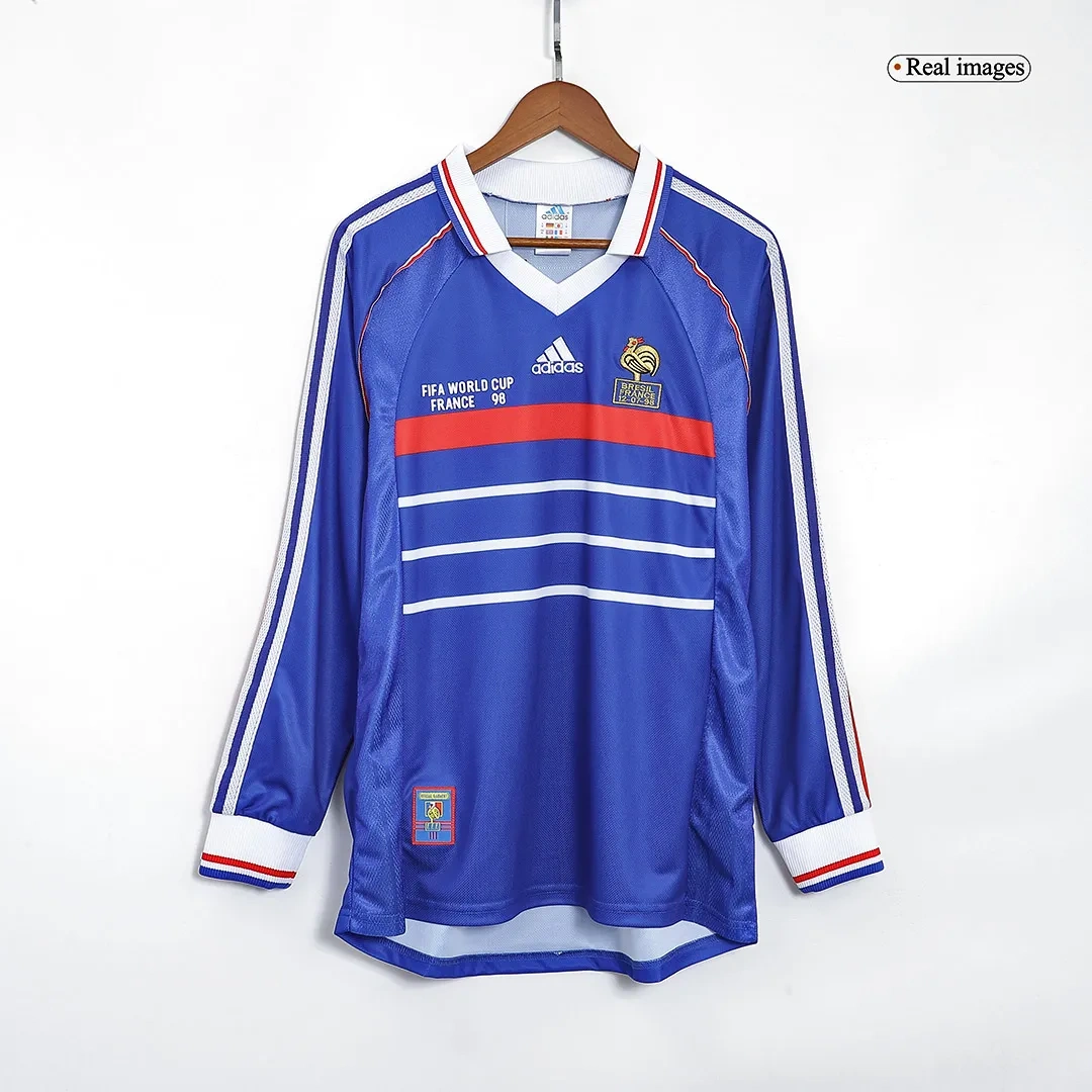 1998 France Retro Jersey Long Sleeve World Cup