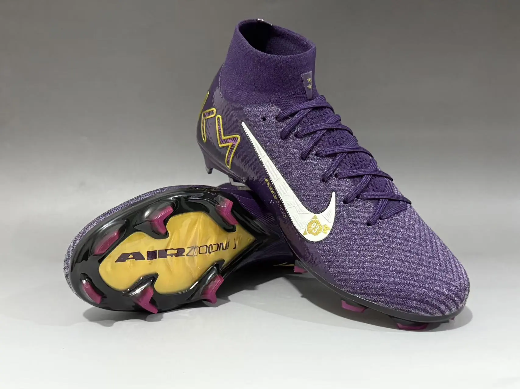 Assassin's 16th generation high top with built-in full air cushion waterproof knitted FG Football shoes